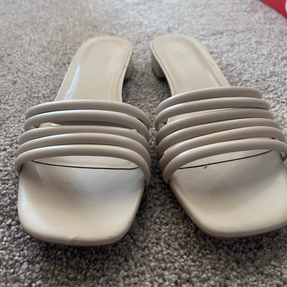 Cream sandals